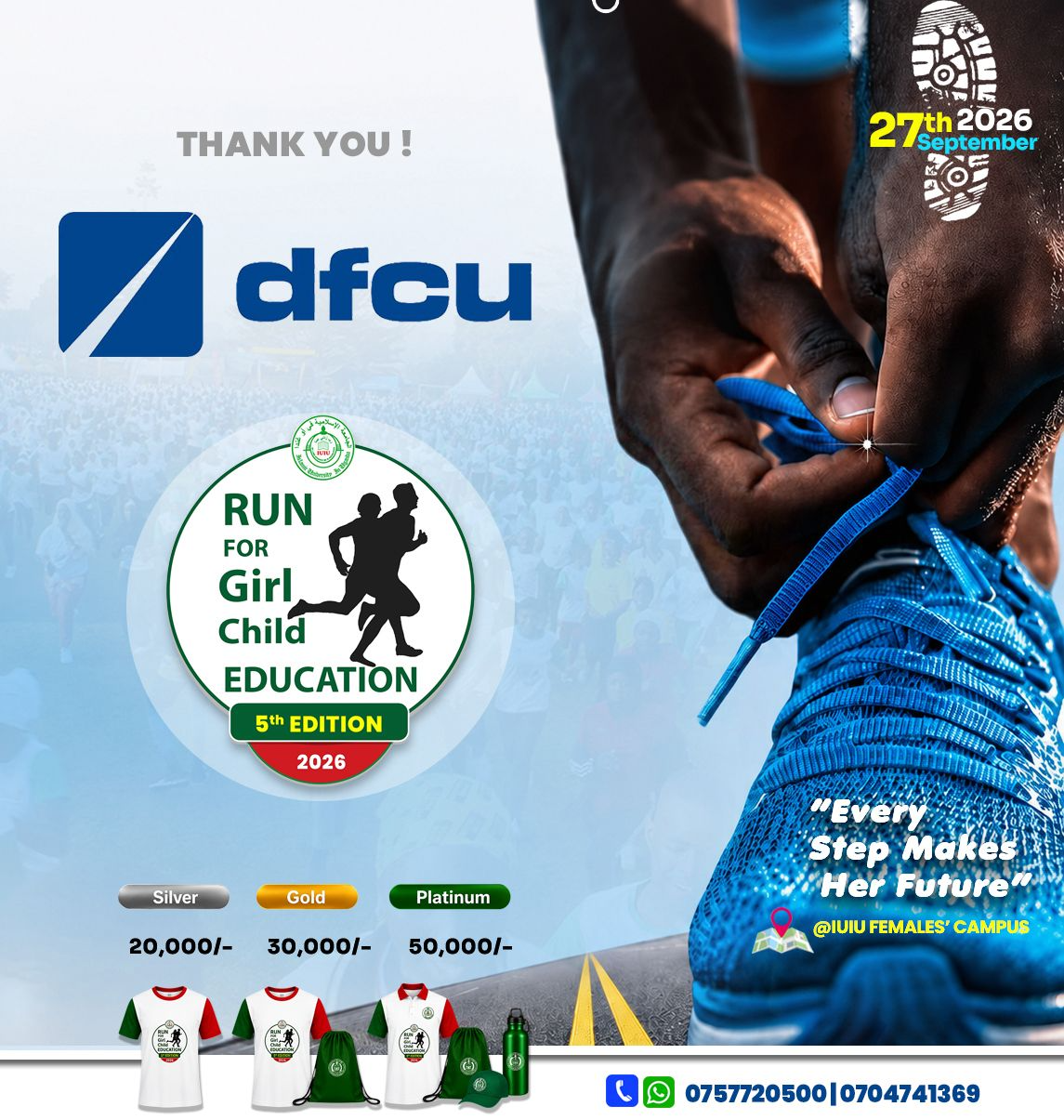 dfcu Bank support for Run for Girl Child Education